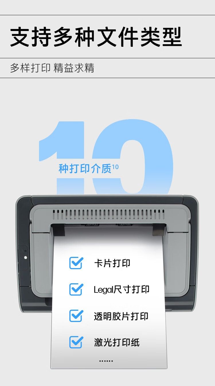 惠普（HP） P1106黑白激光打印机家用学生作业打印 单功能快速打印小型商用