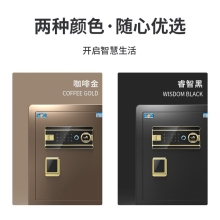虎牌 博瑞70黑指纹 保险柜家用办公小型指纹密码保险箱全钢防盗可入墙保密保管柜 博瑞系列 70cm 钢琴黑