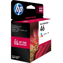 惠普（HP）46原装彩色墨盒 适用hp deskjet 2020hc/2520hc/2529/2029/4729打印机