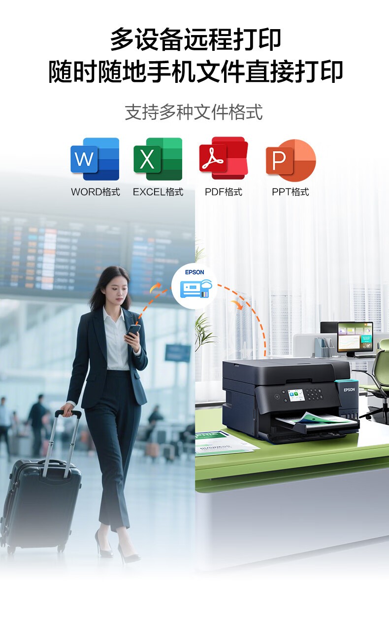 爱普生（EPSON）L6379 墨仓式彩色无线多功能一体机 办公家用 （打印复印扫描 wifi/有线网络 自动双面复印/打印）