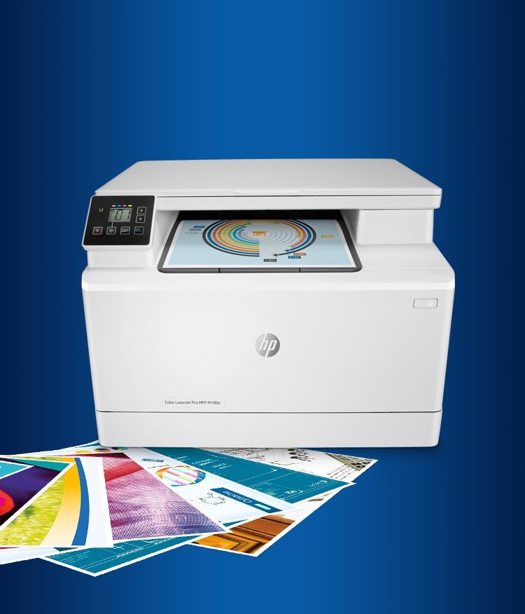 惠普（HP）M180n彩色激光家用多功能一体机 打印 复印 扫描三合一(M176n升级型号)高速彩打