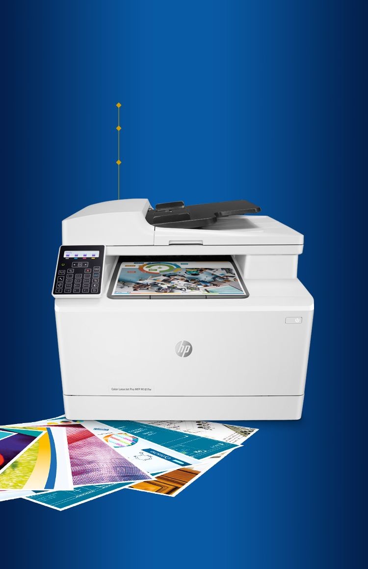 惠普（HP）M181fw彩色激光多功能家用一体机(M177fw升级型号)(打印 复印 扫描 传真)四合一无线连接自动输稿